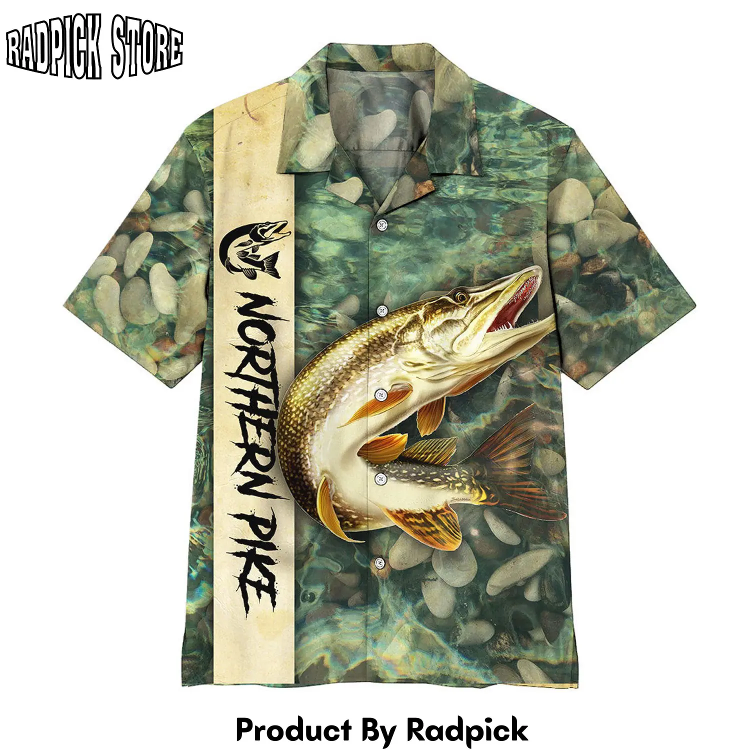 Radpick 3d northern pike fishing hawaii shirt rp292500